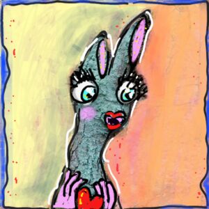 herziges Langohr, gemalt