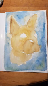 Aquarell Bully in Arbeit