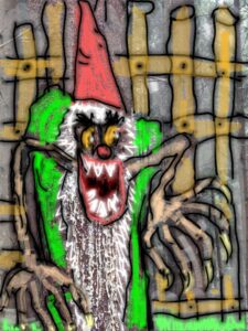 gemalter Horrorzwerg