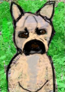gemalte Französische Bulldogge