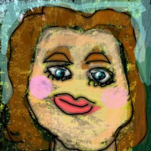 42 gemaltes Frauengesicht