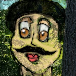 43 gemaltes Männergesicht