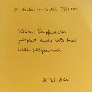handgeschriebenes Gedicht