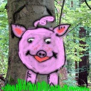 gemaltes Schwein