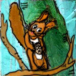 gemaltes Eichhörnchen
