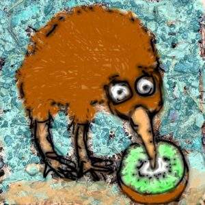 Kiwi frisst Kiwi