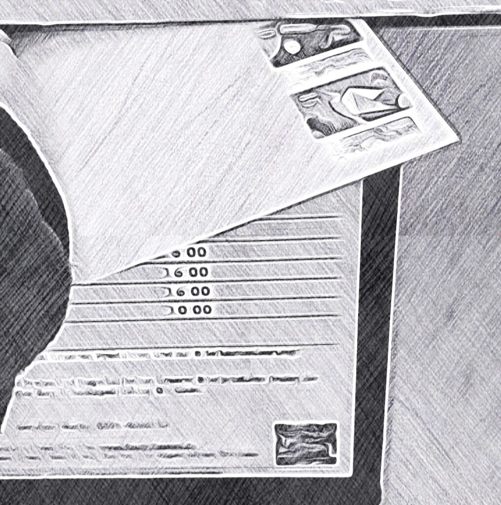 Ein Brief mit zwei Briefmarken wird in den Breifkasten geschoben.